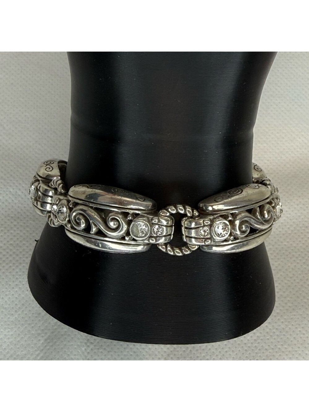 BRIGHTON ‘BIBI SCROLL LOVE’ SILVER PLATED LINK BRACELET